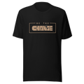 Velmora Be The Change black pemium cotton unisex motivational minimal graphic streetwear t-shirt front view with boxed tyography design 