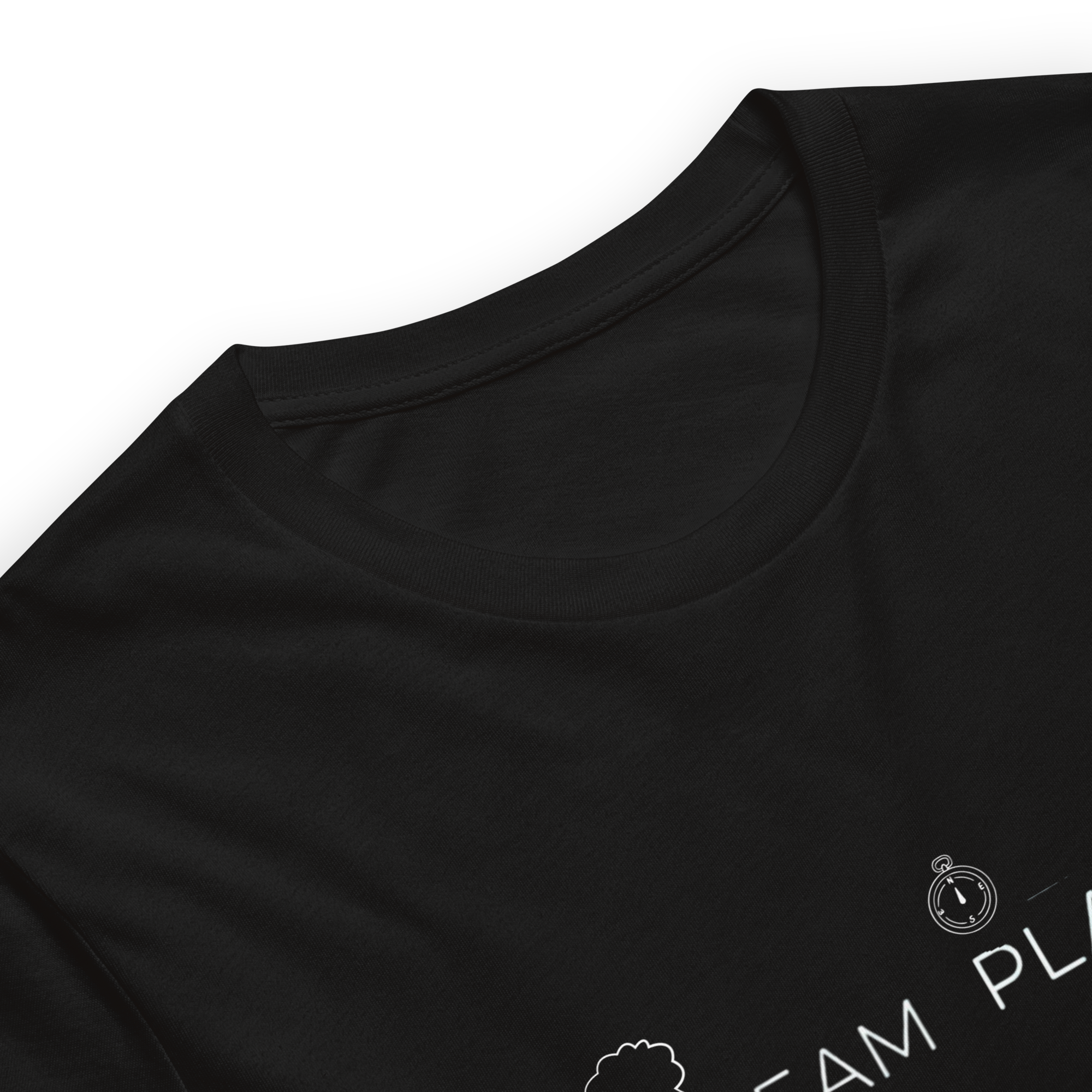 Close up of premium cotton fabric texture of Velmora Dream Plan Do graphic t-shirt 