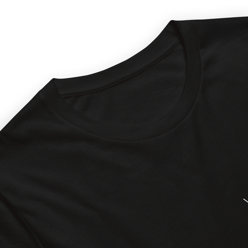 Close up of premium cotton fabric texture of Velmora Build in Silence graphic t-shirt